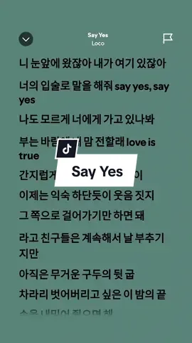 Say yes 🎶 - Loco #fyp #HoneyLyricss #spotify 