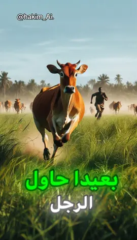 الرجل والبقرة الهاربة 💪🙂||#status #حكاية #قصص_وحكايات #حكايات_لا_تنتهي #حكم #foryou #fyp #قصص #ذكاء_اصطناعي #حكايات_عربية 