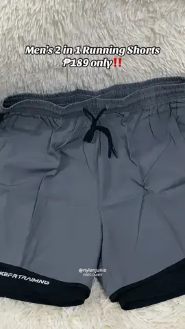 Men's 2 in 1 Running Shorts for 189 pesos only😍 #men2in1runningshort  #tiktokaffiliate #runningshorts #mensfashion  #fyp 