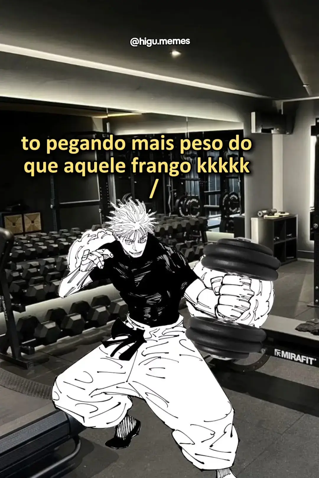 Peguei mais peso mas a namorada apareceu e consolou ele, eu...eu perdi 😔 #jjk #jujutsukaisen #gojosatoru #casal #treino #fyp #fy #GymTok 