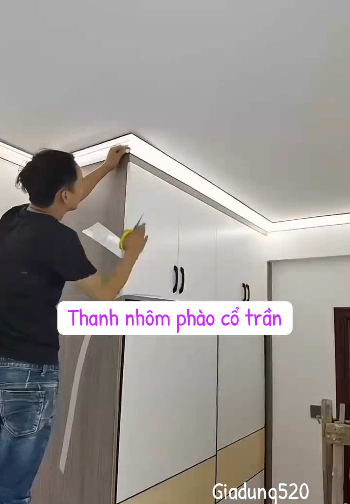 Thanh nhôm phào cổ trần. #nhadep #decor #giadung520 