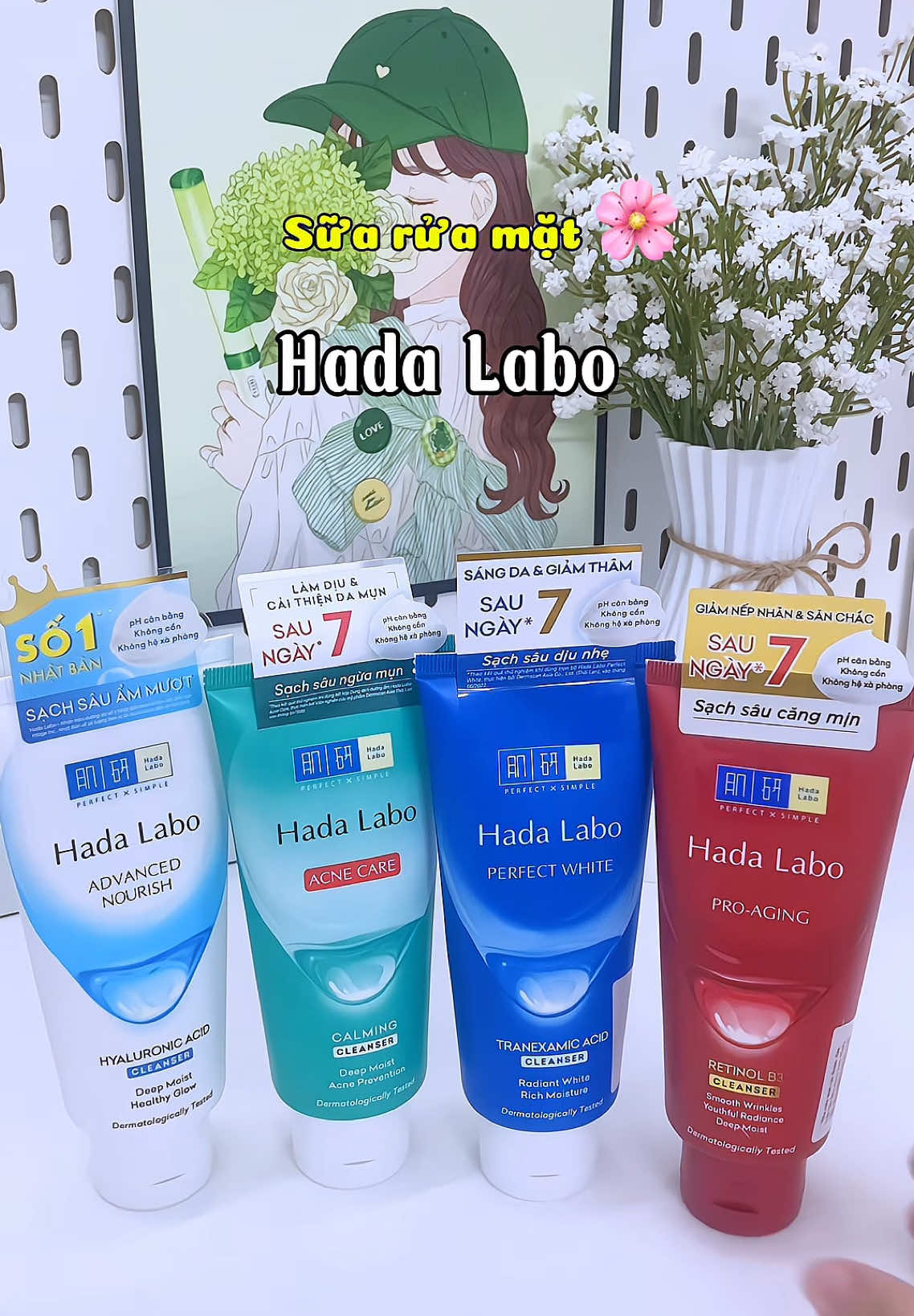 Các dòng sữa rửa mặt nhà Hada Labo✨#suaruamat #suaruamattrimun #suaruamattrangda #suaruamatquocdan #suaruamathadalabo #skincare #sharethecare #suaruamatchodadau #xuhuong 