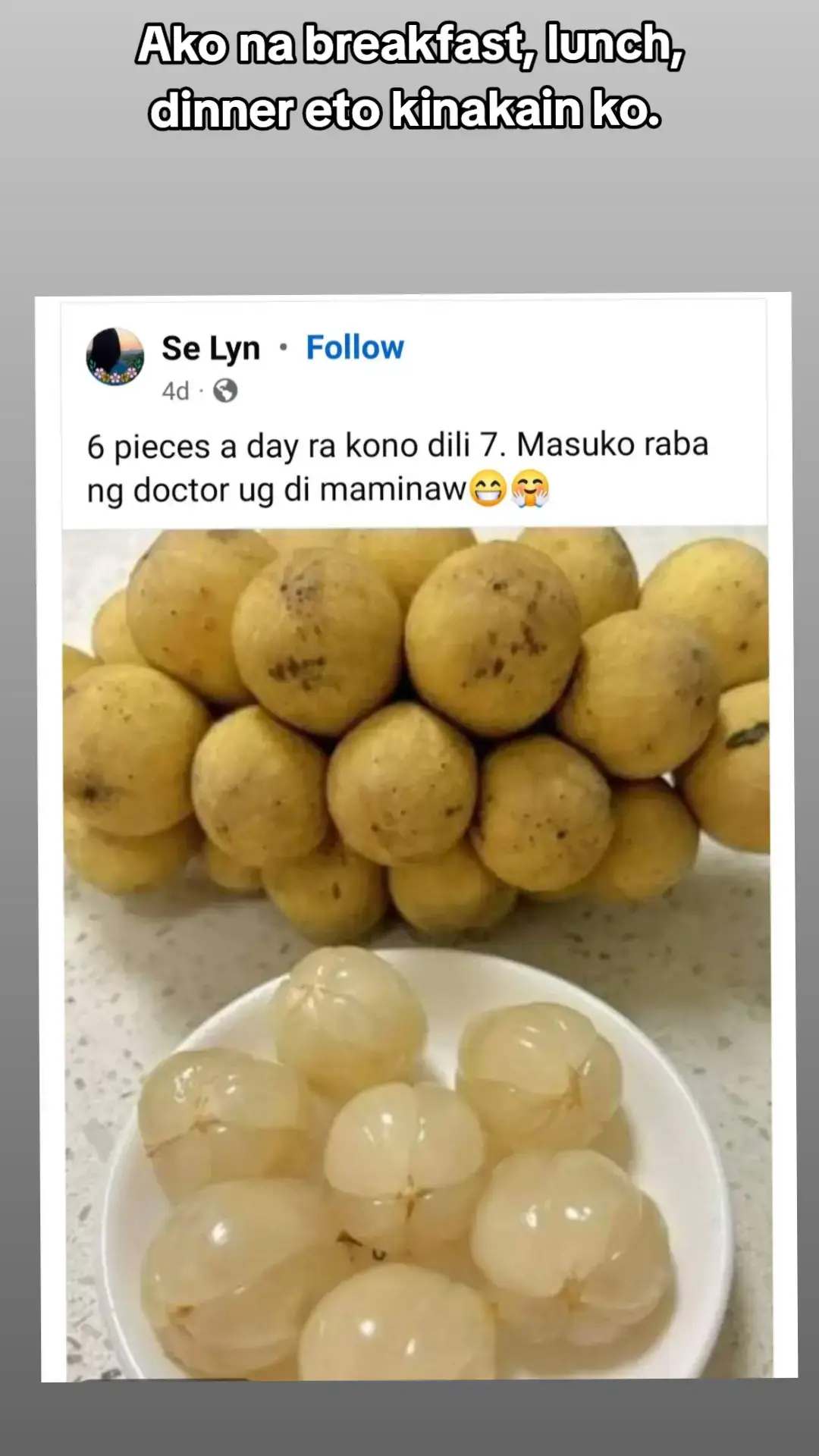 Me: Abi nako isa ka punuan! 😭 Sayop diay dapat isa ka balde lang sa! hinay2 hangtod sa 6pcs ang Kaya antuson. 🥴😬 #lanzones #buwahan #lanzonesfruit  #camiguin #fyf #trending #viral #madamskurisutīn 