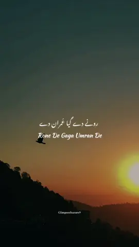Rone De Gaya Umraan De🥀🥹 #sad #sadtemplate #sadvibes #CapCut #Template #Aesthetic #punjabisong #amnamir #glimpseofnature9 