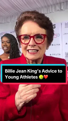 Tennis legend Billie Jean King tells us about the message she’d like athletes to hear. ❤️🎾