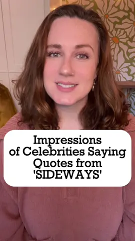 It’s the 20th Anniversary of the film ‘Sideways’! Here are Impressions of celebrities saying my favorite quotes from the film. Searchlight also just announced exclusive 'Sideways' merch! Go check it out! Stream Sideways now on Hulu http://bit.ly/Marcella_Sideways! #Sideways #SearchlightPartner #Hulu #Sideways20 #HP2 #HitchingPost2 #SidewaysMovie #20thAnniversary @hulu @Searchlight Pictures 