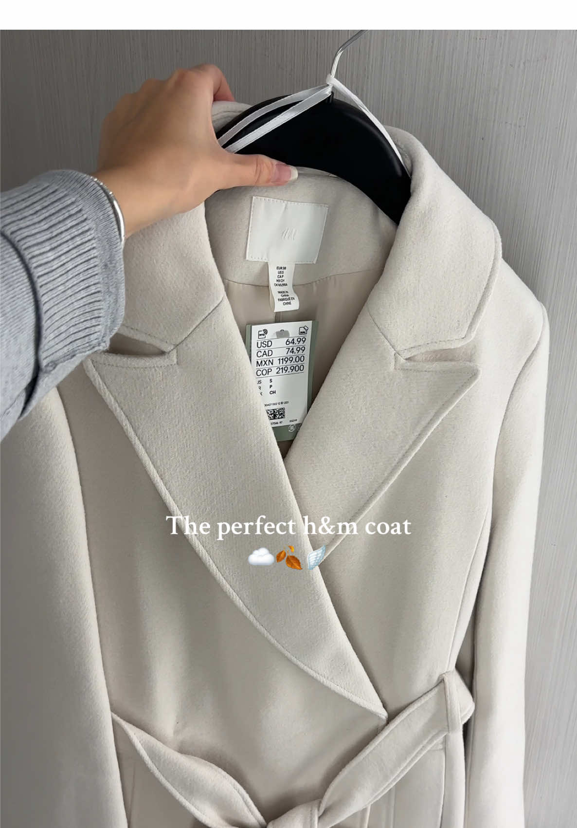 so cozy✨🤍🍂☕️#hmcoat #coat #cozyseason #coatseason #fypシ #hmhaul 