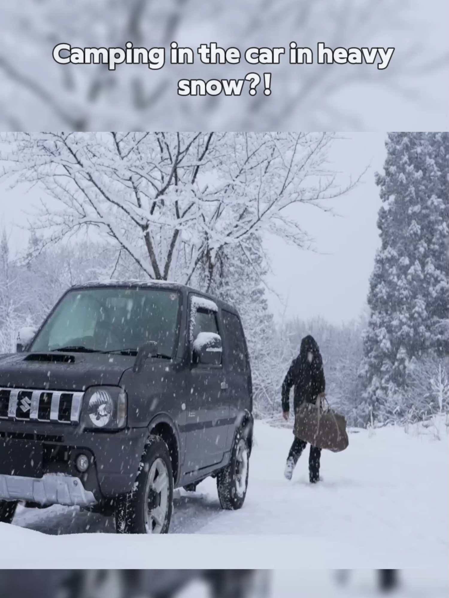 Camping in the car in heavy snow?| #camping #build #shelter #bushcraft #survival #campinghacks #diddy #WildernessSurvival #lifehacks #Outdoors #wildlife #survivaltips #outdoorsurvivalgear #campingtips #wild