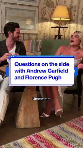 We Live in Time’s Andrew Garfield and Florence Pugh enjoyed our food and had some questions on the side. #EEEEEATS #andrewgarfield #florencepugh #weliveintime 