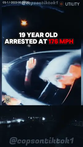 19 year old arrested for 176 mph😳 #cops #speeding #arrested