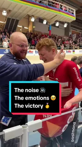 ⚡️ The atmosphere was ELECTRIC as Denmark won gold in the men’s team pursuit 🥇🌈 #cycling #trackcycling #denmark