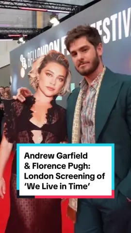 Birds of a feather. #AndrewGarfield attends the BFI London Film Festival screening of ‘We Live In Time’—with a cardboard cutout of costar #FlorencePugh.  #weliveintime #spidermannowayhome #thunderbolts #littlewomen #dune