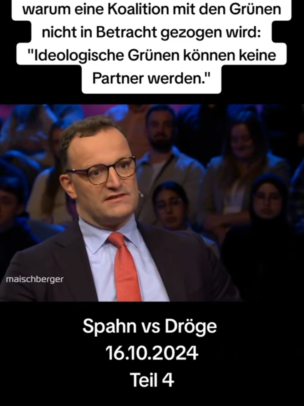 Maischberger 16.10.2024 #maischberger #jensspahn #katharinadröge #cdu #grüne #tv #diskussion #politik #rede #derpolitiker #foryoupage #foryou #fy #fyp 