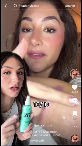 GENTE 😳😳😳 o que acharam??? Fiquei em choque ainda kkkkkk #tiktokbeleza #maquiagembrasil #fixadormaquiagem #dicademaquiagem #maquiagemtiktok #vizzela #fixadorvizzela #durabilidademaquiagem #naylasaab #maquiagemnacional 