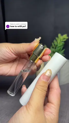 Replying to @Jude  merong 2 ways to refill 😊 here’s how! #atomizer #minibottles #perfume #travel #refillable #travelorganizer #portable #spray #fyp #trending 