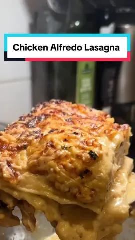 Chicken Alfredo Lasagna 😋 Recipe on my YT: Food With Chanell - link in bio 🫶🏾✨ #foodwithchanell #foodtiktok #fyp 