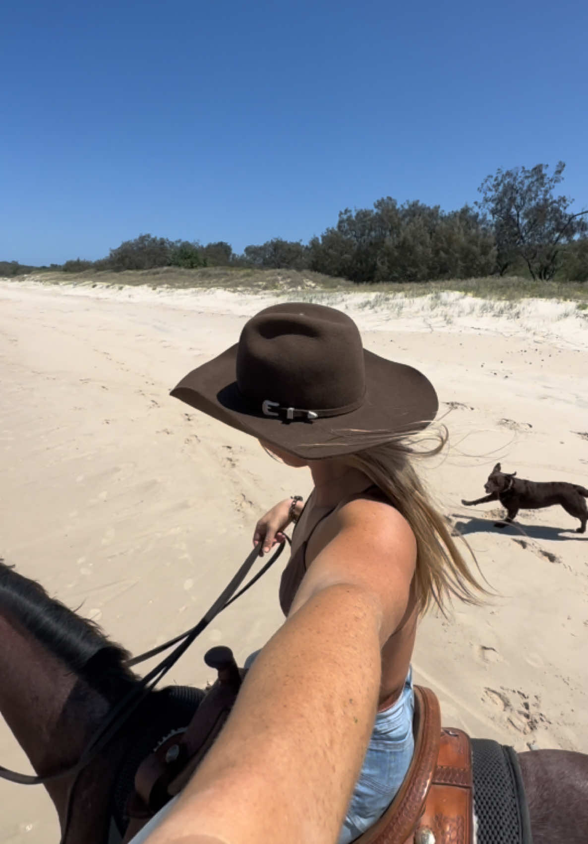 If you aint first, ya last #australia #coastalcowgirl #horsesoftiktok 