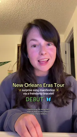 NEW SERIES!!! 💚🦋 Where I choose 1 song from each Taylor Swift album I’d LOVE to hear as a surprise song at the New Orleans Eras Tour 🫶  @Taylor Swift @Taylor Nation #swiftie #taylorswift #friendshipbracelets #TSTheErasTour #erastournola #nola #surprisesongs 