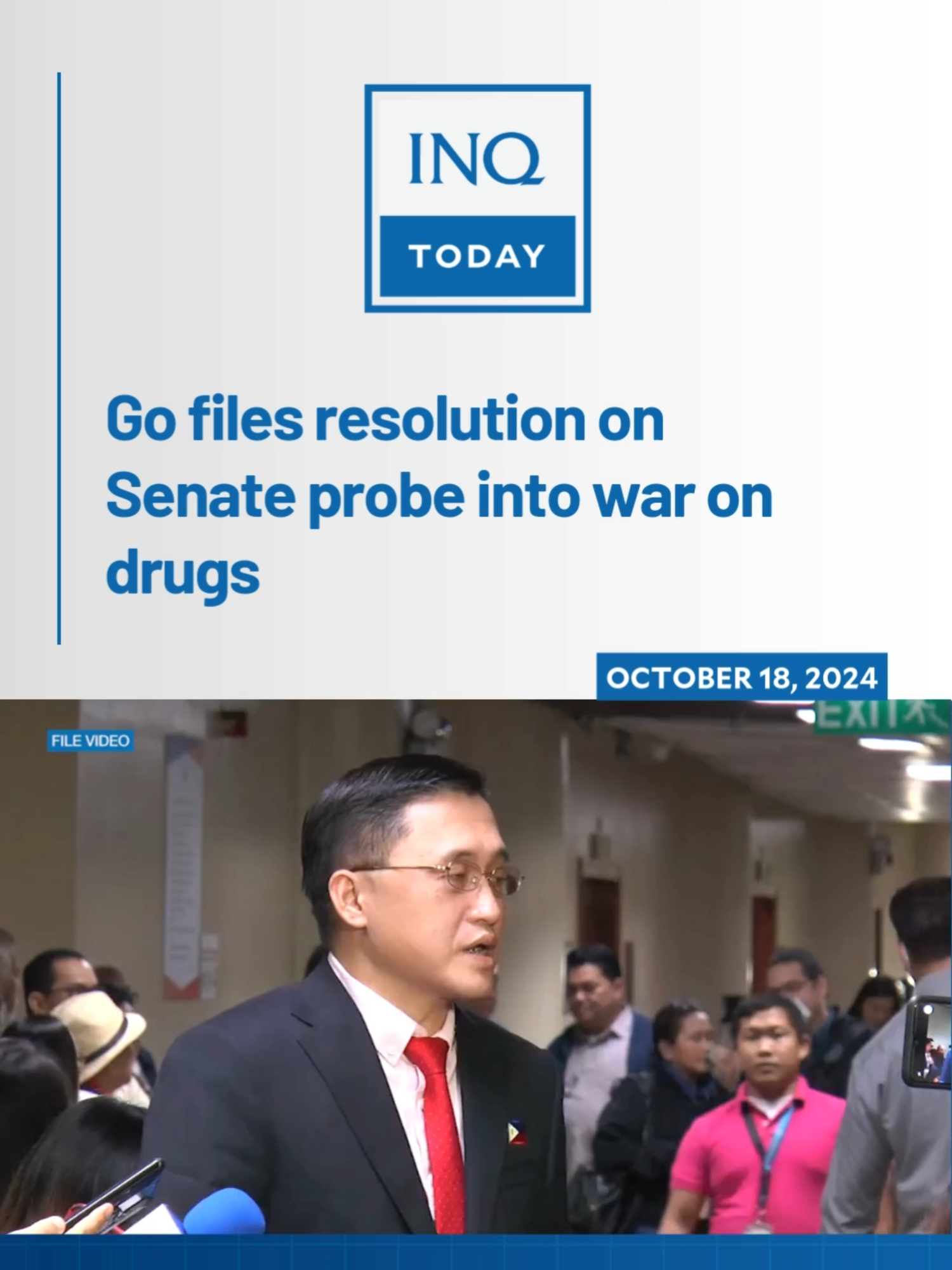 Senator Bong Go files a resolution seeking to investigate former President Rodrigo Duterte’s brutal and deadly drug campaign. #TikTokNews #SocialNews #NewsPH #inquirerdotnet