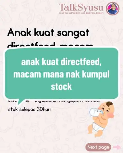 Bagi ibu bekerja akan bekerja nanti, anak kuat menyusu bukan bermaksud dah takda harapan nak kumpul stock susu . boleh kumpul sikit sikit sampai la cukup untuk hantar ke pengasuh nanti .  semoga perkongsian kaksyud , memberi manfaat untuk semua #kaunselorpenyusuan #ilmupenyusuan #penyusuansusuibu