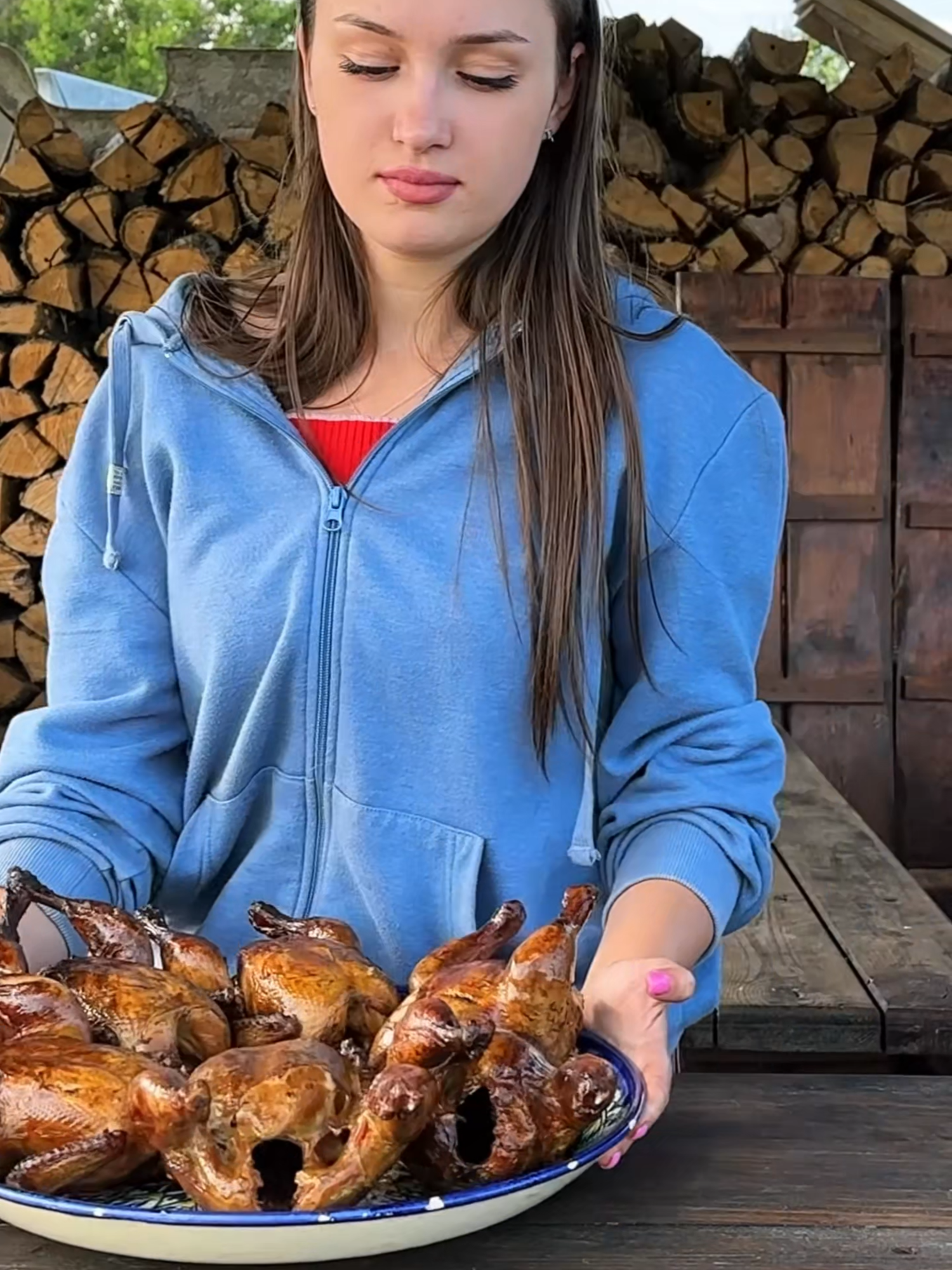 Chickens in DIY Smokehouse! Golden Crust and Delicious Meat#cooking #asmr #garden #food