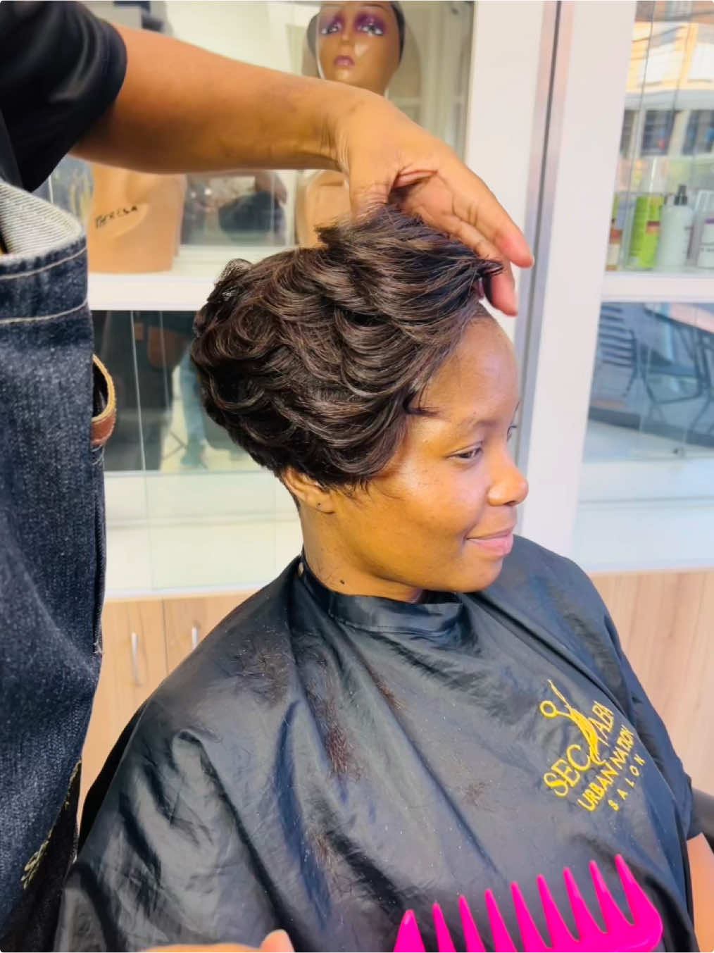 Bookings on 0615123128. #fyp #fypシ゚ #sama28 #trending #naturalhair #shorthair #drycurls #fingerwaves #hair #wigs #pixiecuts #bobcutstyle #hairgoals #hairtransformation #blackgirlmagic #hairstyle #no1 #salon #midrand