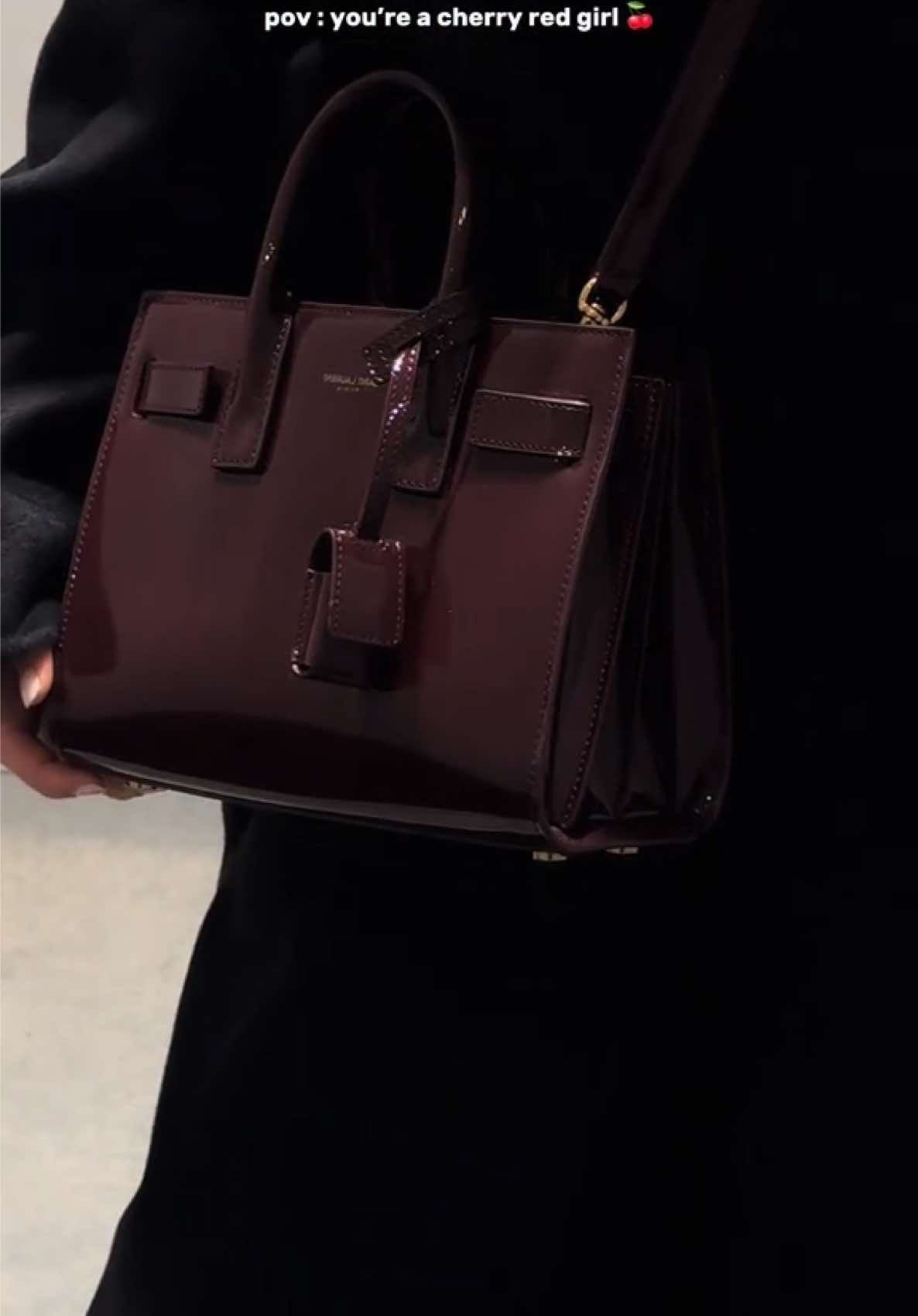 🍒 POV: you're a cherry red girl Dark red wine YSL  @SAINTLAURENT  #ysl #ys|bag #ys|hobobag #yslbagunboxing #unboxing #tiktokunboxing #luxuryunboxing #unboxinghaul #unboxwithme #unpackwithme #fashion #fashiontrends #fashionunboxing #bagunboxing #fashioninspo #pinterest #saintlaurent #saintlaurentbag #fyp #foryou #viral #tiktoktrend #trending