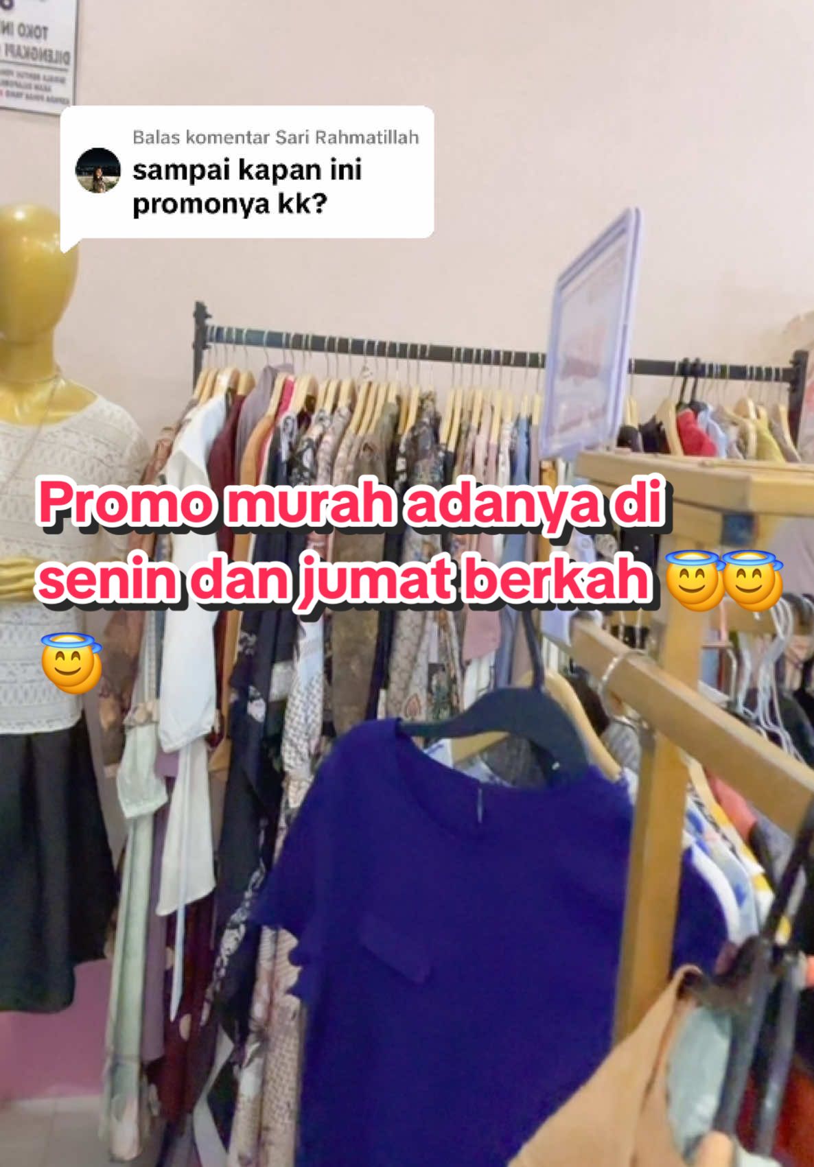 Membalas @Sari Rahmatillah tiap hari harga murah yah syg star 10k lokasi bisa cek ig hellosys.id#outfitcewe #thriftmurah #adatbone 