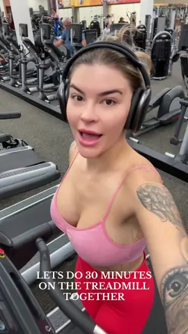 lets do 30 minutes on the treadmill together🤍 #fyp #foryou 