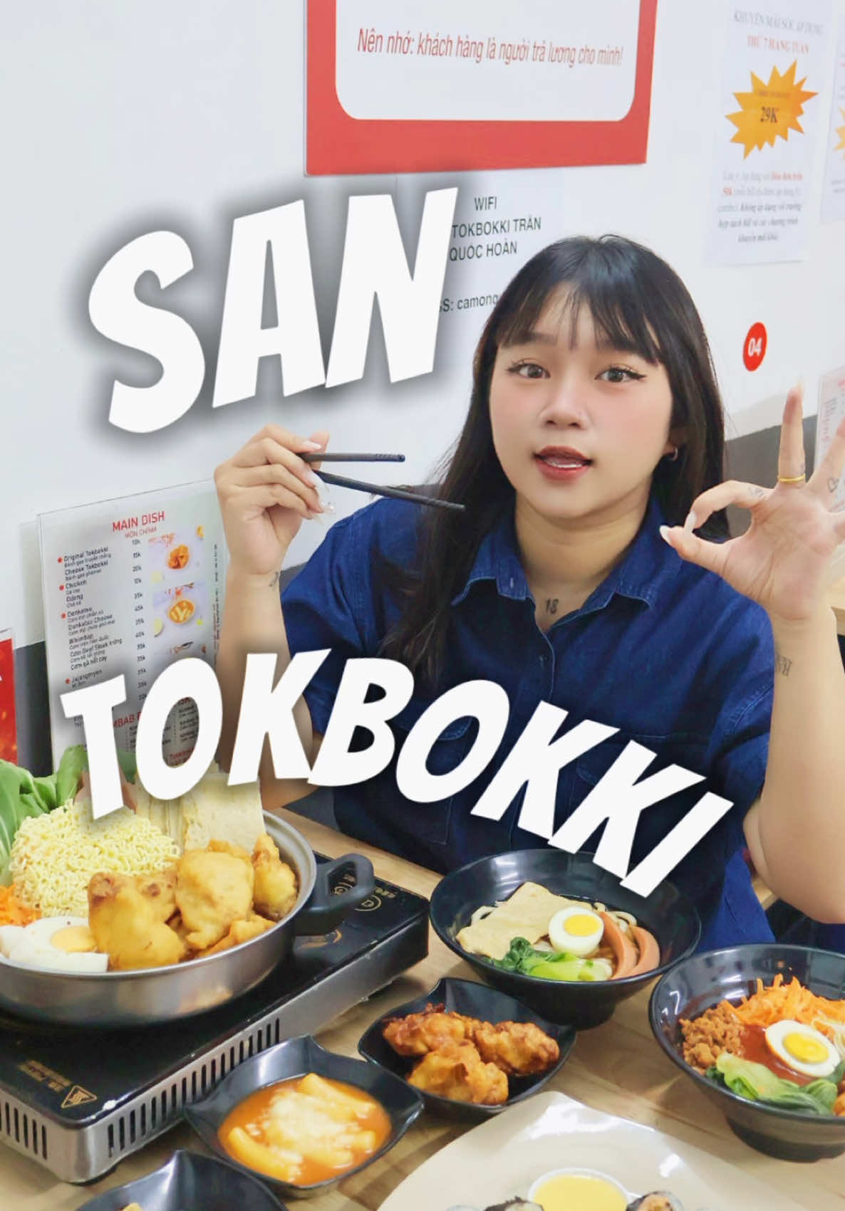 Quán đồ Hàn rẻ nhất Hà Nội - Review San Tokbokki - Chuỗi tiktok nhận quà #ReviewAnNgon #AnCungTikTok 