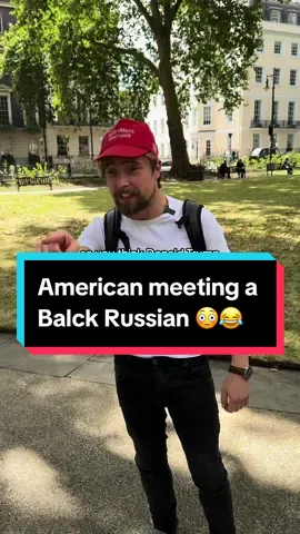 American meeting a black russian  #funnyvideo #russian #american 