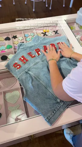 get used to it daddy 😌 this jacket needs a lot more to it, but im so bad w/diy 🥹 @Sterling Shepard @Stoney Clover Lane @Shopbop 