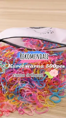5ribu isi 500pcs Ikat Rambut Karet Jepang free pouch juga #karet #ikatrambut #karetjepang #karetwarnawarni #murahmeriah 