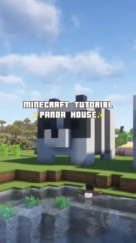 Cara membuat rumah bentuk panda di Minecraft #Minecraft #minecraftbuild #danielirz #fyp #xyzbca #minecrafttutorials