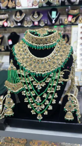 Green&Gold BridalSet #foryou #fyp #foryoupage #fypシ #fashion #fashionhouse #indian #jewellery #jewelry #wedding #bridalset #greenbridal #fyy #asianjewellery #indianjewellery #trendingsound #trendingvideo #desi 