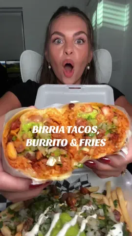 LUNCH FROM OUR FAVORITE LOCAL BIRRERIA 🌮✨🌯🫶🏼 #birriatacosmukbang #saucymukbang #mexicanfood #mexicanfoodmukbang #burritomukbang #Foodie #quesabirriatacos #giantburrito #foodasmr #eating #satifying #foodtiktok #birreria #loadedfries 