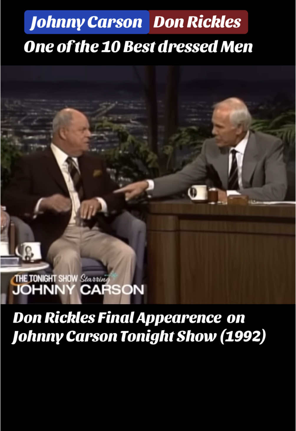 Don Rickles: One of the 10 Best dressed Men #johnnycarson #donrickles #petesclassics #nicetoremember 