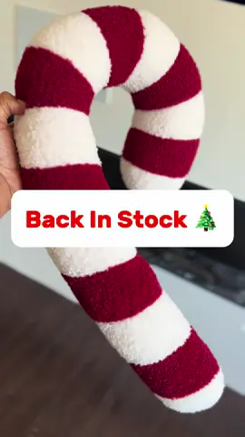 The candy cane pillows are back in stock. They are less than $12 & free shipping. #christmas #christmastiktok #fyp #christmasdecorating #christmasdecor #candycane #tiktokshop #tiktokmademebuyit 