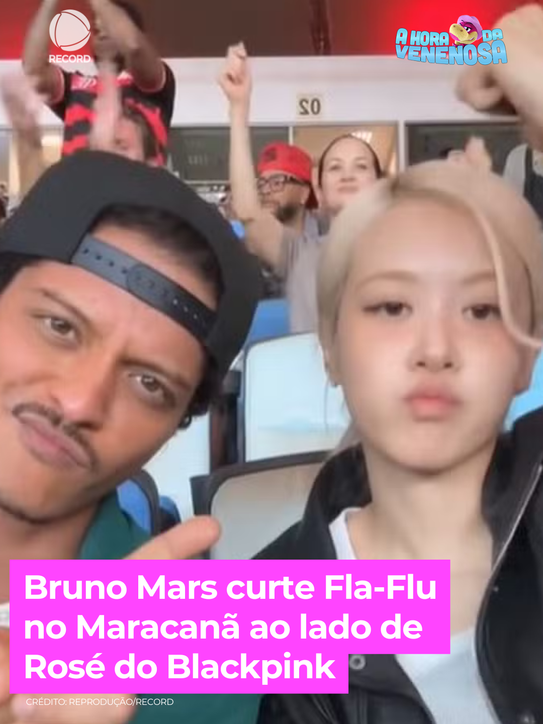 Bruno Mars vestiu de vez a camisa do Brasil e encarou um dos programas favoritos dos apaixonados por futebol. O astro do pop foi assistir ao jogo do Fluminense contra o Flamengo com a cantora Rosé do Blackpink e deu um show de carisma no Maracanã. Assista! #AHoraDaVenenosa #BalançoGeral