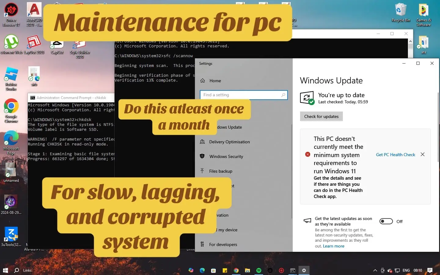 For slow, lagging and corrupted pc software, also maintenance and a guide. #virus #maintenance #pc #computer #desktop #update #software #slow #lag #corrupted 