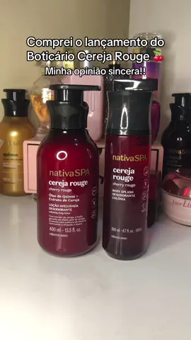 O que acharam desse lançamento? #oboticario #cerejarouge #bodysplash #hidratante #perfumetiktok 