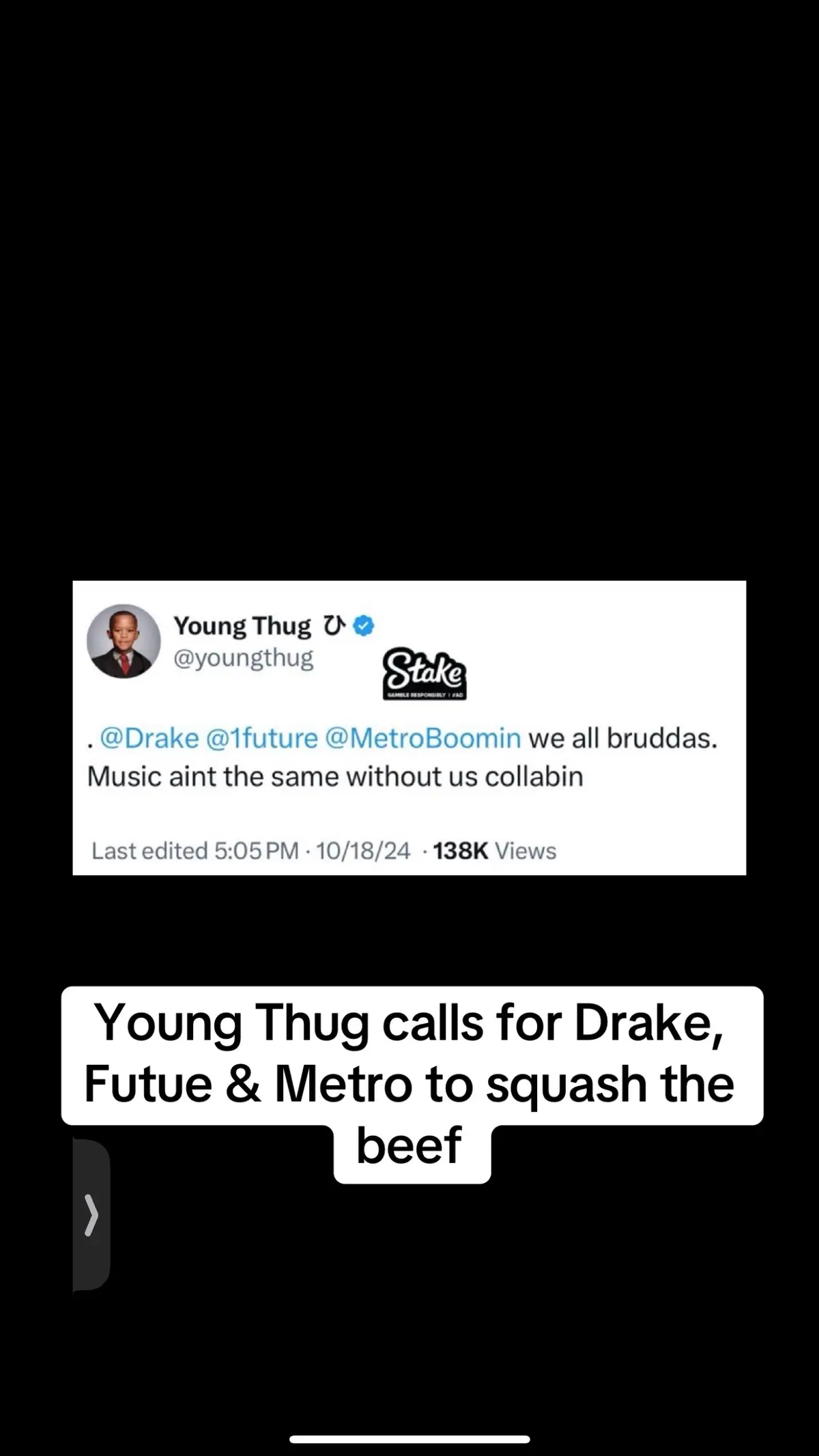 Young Thug calls for Drake, Futue & Metro to squash the beef