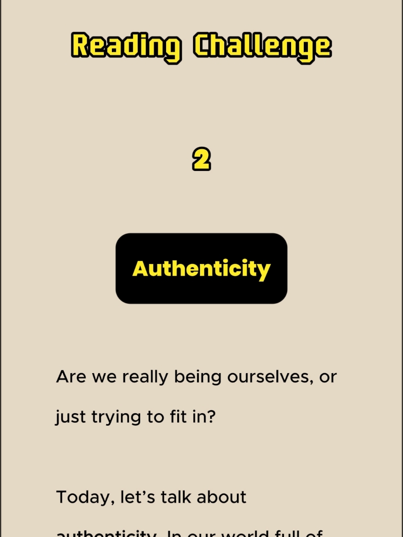 Authenticity ( Reading Challenge ) #practiceenglish #LearnOnTikTok #reading #readingchallenge #learnenglish #english 