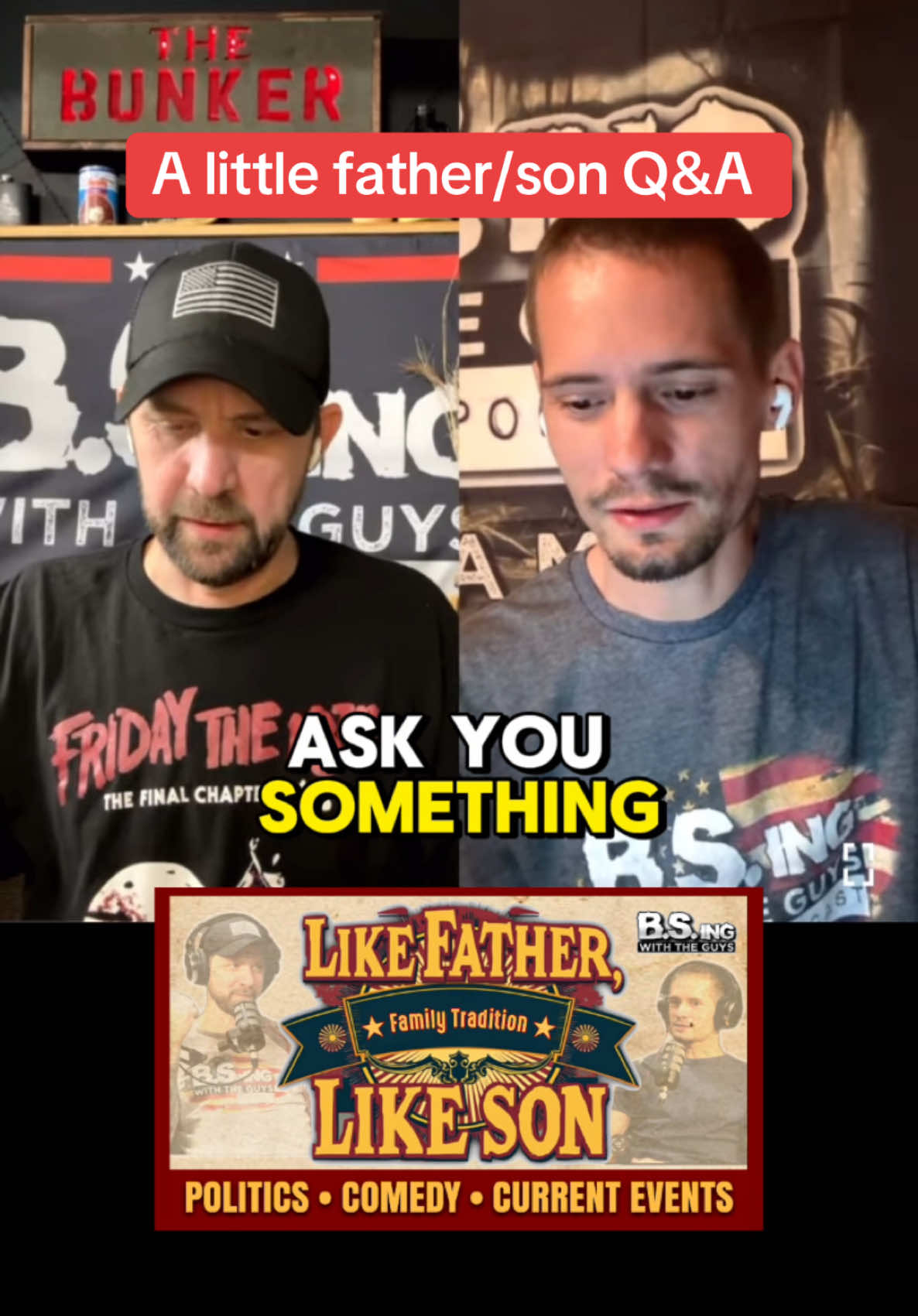 Having a little father/son Q&A. #fyp #comedyvideo #podcast 