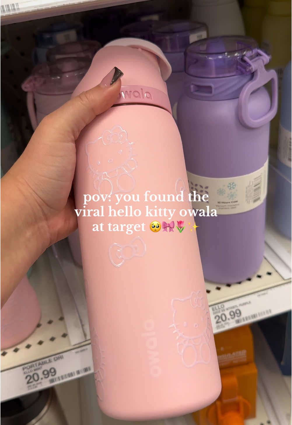 jk they’re actually from our webby🙈🎀 two different sizes for our hello kitty rose quartz owala🌷 #owala #hellokitty #bows #coquette #giftsforher #hellokittyowala #owalawaterbottle 