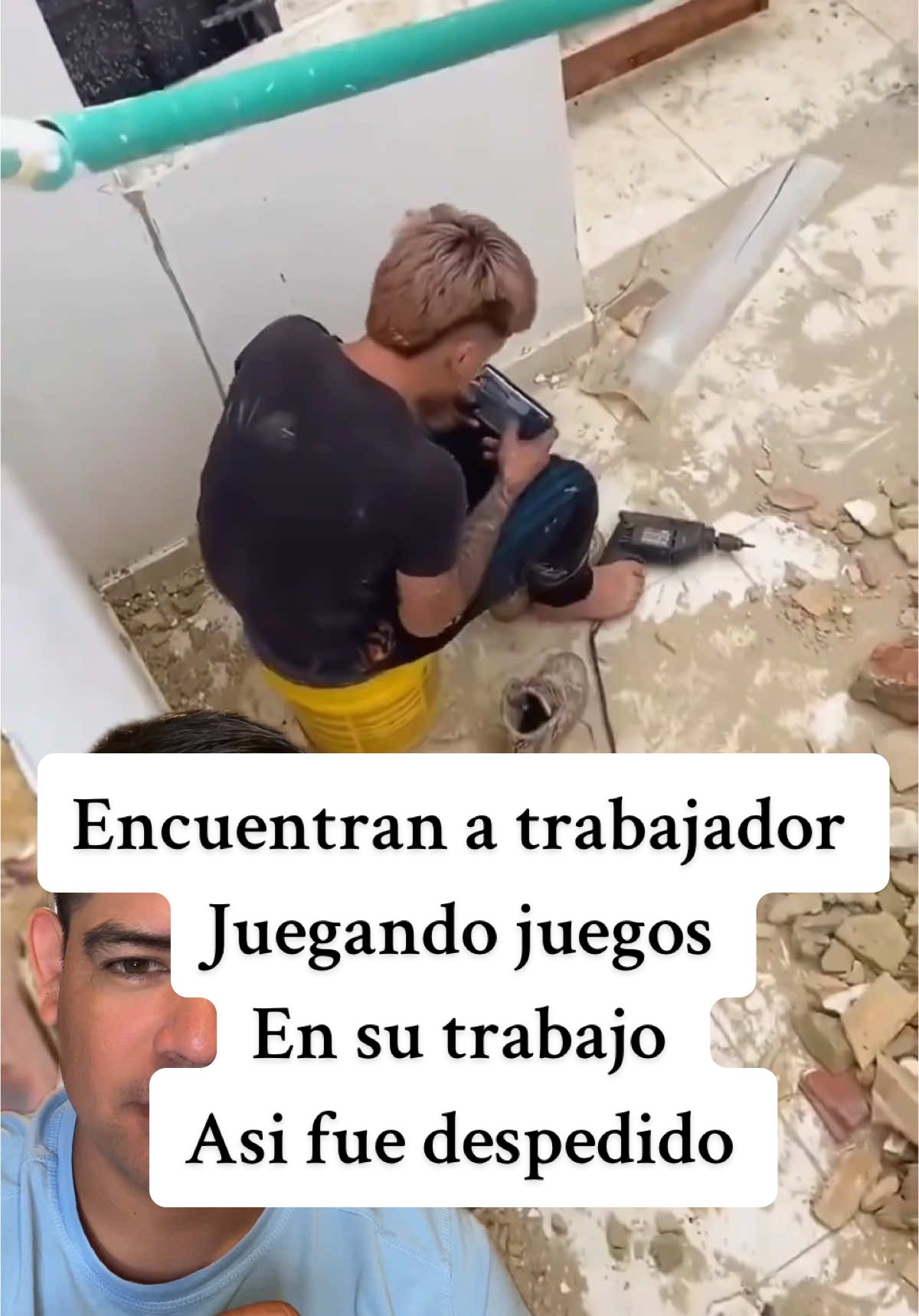 Lo encuentran jugando juegos en su telefono penso que iva a engañar a su jefe y fue despedido #obreros #trabajador #telefono #juegos #contruccion #latinostiktok #usa_tiktok #usa🇺🇸 #noticias #ultimahora #noticiastiktok #greenscreenvideo 