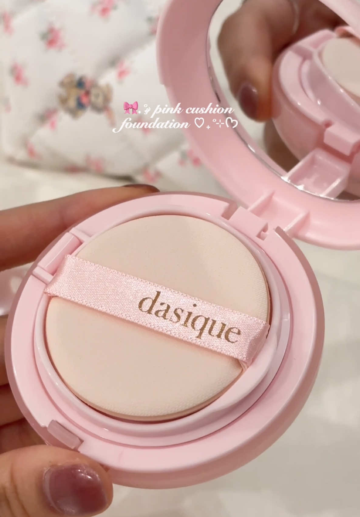 adorable pink cushion foundation 🎀🤍 from @Dasique Global #kbeauty#makeup#pink#princess#coquette#beauty#dasique 