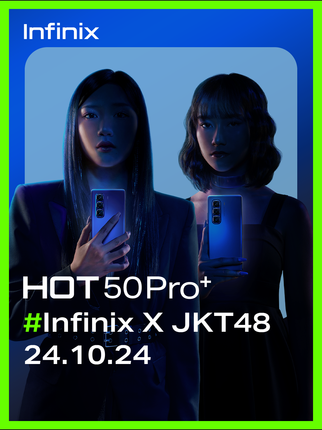 World's Slimmest 6.8mm 3D-curved SlimEdge Design Walau tipis, tetap sadis performanya! XFans, cek profil kita deh. Ada siapa nih di thumbnailnya? 😏 @jkt48.official 24.10.24 #InfinixHot50Pro+ #InfinixHot50Series #Infinix #BeautifulBeastTipisTapiSadis #JadiInMauLo