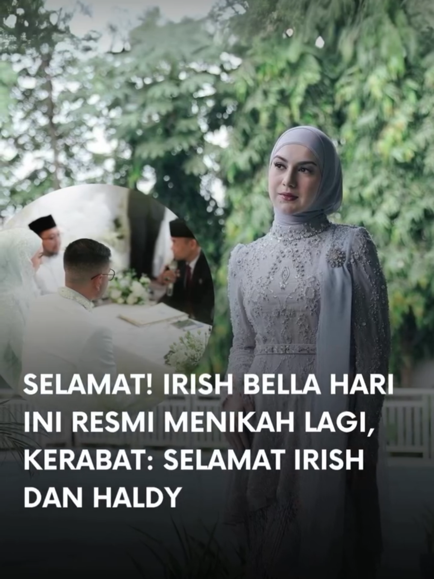 Artis sinetron Irish Bella resmi melangsungkan pernikahan dengan pria bernama Haldy Sabri, pada hari ini, Sabtu (19/10) #irishbella #nikah