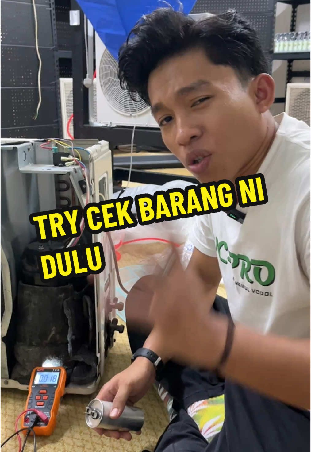 kompressor aircond ada bunyi berdengung atau pun tak hidup korang cuba cek barang ni dulu !#aircond 